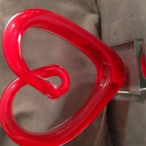 Unique Glass Heart Statue